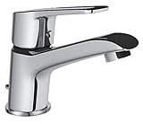 Robinet de lavabo en laiton, chromé. Robinet de salle