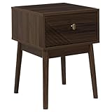 HOME DECO FACTORY - HD0559 Chevet Tiffany en Bois Marron,