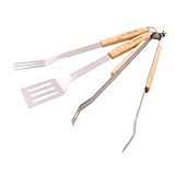 Barbecook kit ustensiles barbecue avec spatule, fourchette