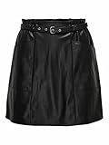 ONLY ONLHEIDI Faux Leather Skirt CC OTW Cuir, Noir,