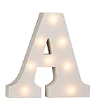 OOTB Lettre en bois illuminée A, avec 8 LED, env. 16