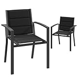 JUMMICO Chaises de Jardin, Chaise Empilable, Chaise