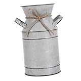 Hemobllo Vase Bidon Lait Ancien Décoratif Métal Galvanisé