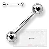 WARRIOR Piercing à la langue stérile barres barbell