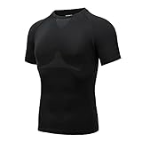 AMZSPORT Compression pour Hommes Top T-Shirt à Manches