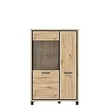 Forte Trondheim Buffet avec Vitrine, 1 Porte et 1 Porte