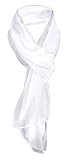 TigerTie dames Chiffon foulard blanc blanc unicolor