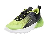 Geox Garçon J Activart Illuminus, Black Lime, 26 EU