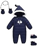 Combinaison de Neige Bébé Hiver Barboteuses à Capuche