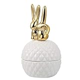 Cabilock Boîte à Bijoux en Céramique Animal Bibelot