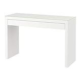 IKEA-Malm-Schminktisch Weiß Weiß mit Glasplatte 120