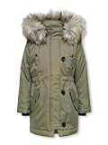 ONLY Kogiris Fur Parka OTW Noos, Aloe, 140 Fille
