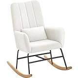 SONGMICS HOME Fauteuil à Bascule, avec Accoudoirs,