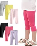 Adorel Leggings Court 3/4 Capri Été Pantalon Fille