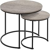 Yaheetech Tables Basses Gigognes, Tables de Salon Rondes