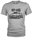 E46 T-shirt pour homme Grunge #2073, Gris mélangé,