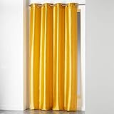 RIDEAU A OEILLETS 140 x 240 CM SHANTUNG UNI SHANA MOUTARDE