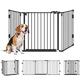 PawHut Barriere de securite Chien Pliable avec Porte