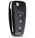 Kelay Coque de clé de voiture à 3 boutons pour Ford