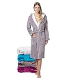 Twinzen Peignoir de Bain Femme Taupe - Robe de Chambre