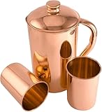 Carafe 100 % cuivre pur 1500 ml avec 2 gobelets | Pichet