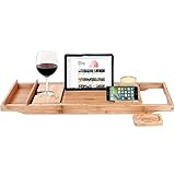 BAKAJI Table Basse pour Baignoire en Bambou, Bois de