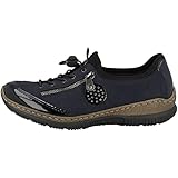 Rieker N3268, Baskets Enfiler Femme, Bleu (Schwarz/Pazifik/Baltik/Schwarz