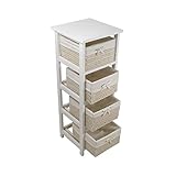 FRANDIS Meuble Palma-4 tiroirs, Structure Bois laqué,