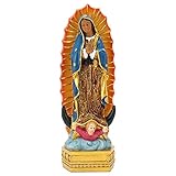 Figurine Chrétienne de Guadalupe, Peinte à la Main