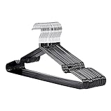 1Above Lot de 25 cintres en métal avec revêtement en