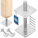 KOTARBAU® 2x Support De Poteau 110x110x250 mm En Acier