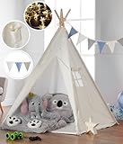 Haus Projekt Tipi Enfant avec Guirlande, Drapeaux et