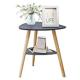 EUGAD Table Basse, avec 2 Plateaux, Table d'Appoint,