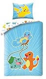 Housse de Couette Réversible Pokemon avec Pikachu,