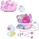 Polly Pocket Coffret de Voyage Lapin avec 2 Mini-Figurines