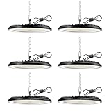 6 Pièces Lampe Eclairage Atelier 100W, 15000LM UFO