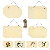 Panneau en Bois Non Fini à Suspendre 12pcs - 20cm Plaque