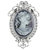 Amosfun Broche vintage en forme de camée pour femme