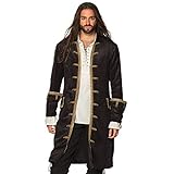 Boland 74176 – Veste de pirate pour homme, noir/or,