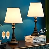 Lot de 2 Lampe de Chevet Commamde Tactile 3 Intensité,