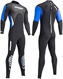 Cressi Morea Wetsuit Full 3mm Combinaisons Homme, Noir/Bleu/Argent,