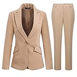 YYNUDA Tailleur Femmes 2 Pièce Costume Casua Blazer