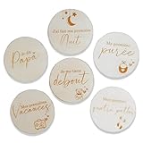 Cartes étapes bébé en bois"Mes premiéres fois"