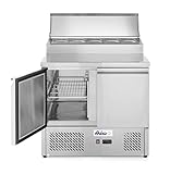 Saladette 2 portes avec vitrine réfrigérée GN surélevée