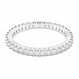 Swarovski Bague Vittore, Taille ronde, Blanche, Finition