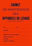 Carnet de Maintenance des Appareils de Levage: Fiche
