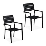 Relaxdays Lot de 2 chaises de Jardin, HxLxP: 90 x 53,5