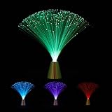 Relaxdays Lumière à fibre optique, couleur changeante,