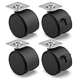 Nirox Jeu de 4 Roulettes pour meubles 40 mm - Roulettes