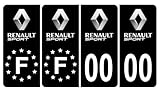 HADEXIA Pack 2 Paires Autocollant Stickers Plaque d'immatriculation